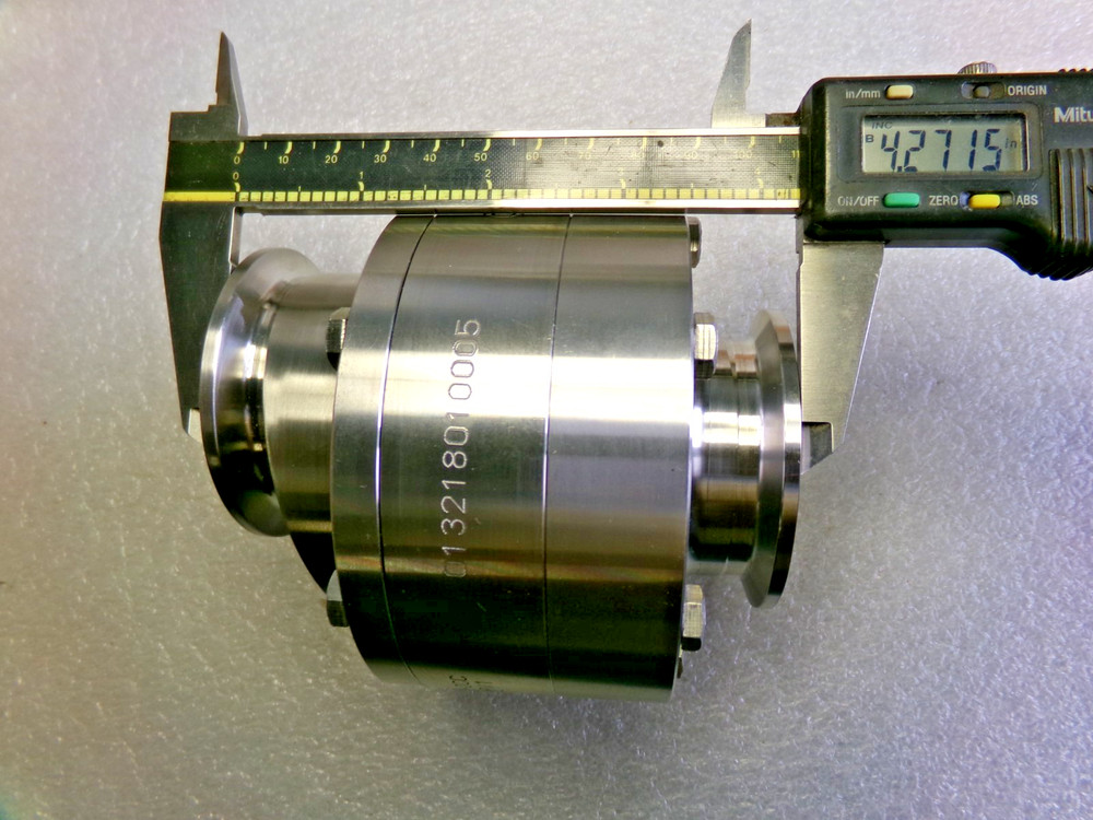 YGROS 2" Horizontal EDF Springless Eccentric 3A Stainless Tri-Clamp Check Valve