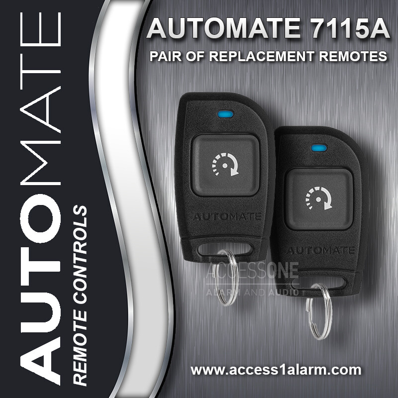 Pair of Automate 7115A 1-Button Remote Start 1-Way Replacement Remote Controls