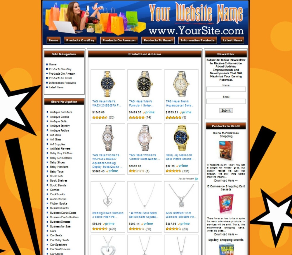 AMAZON STORE - Complete, Ready Made Affiliate Website - Google Adsense Earnings