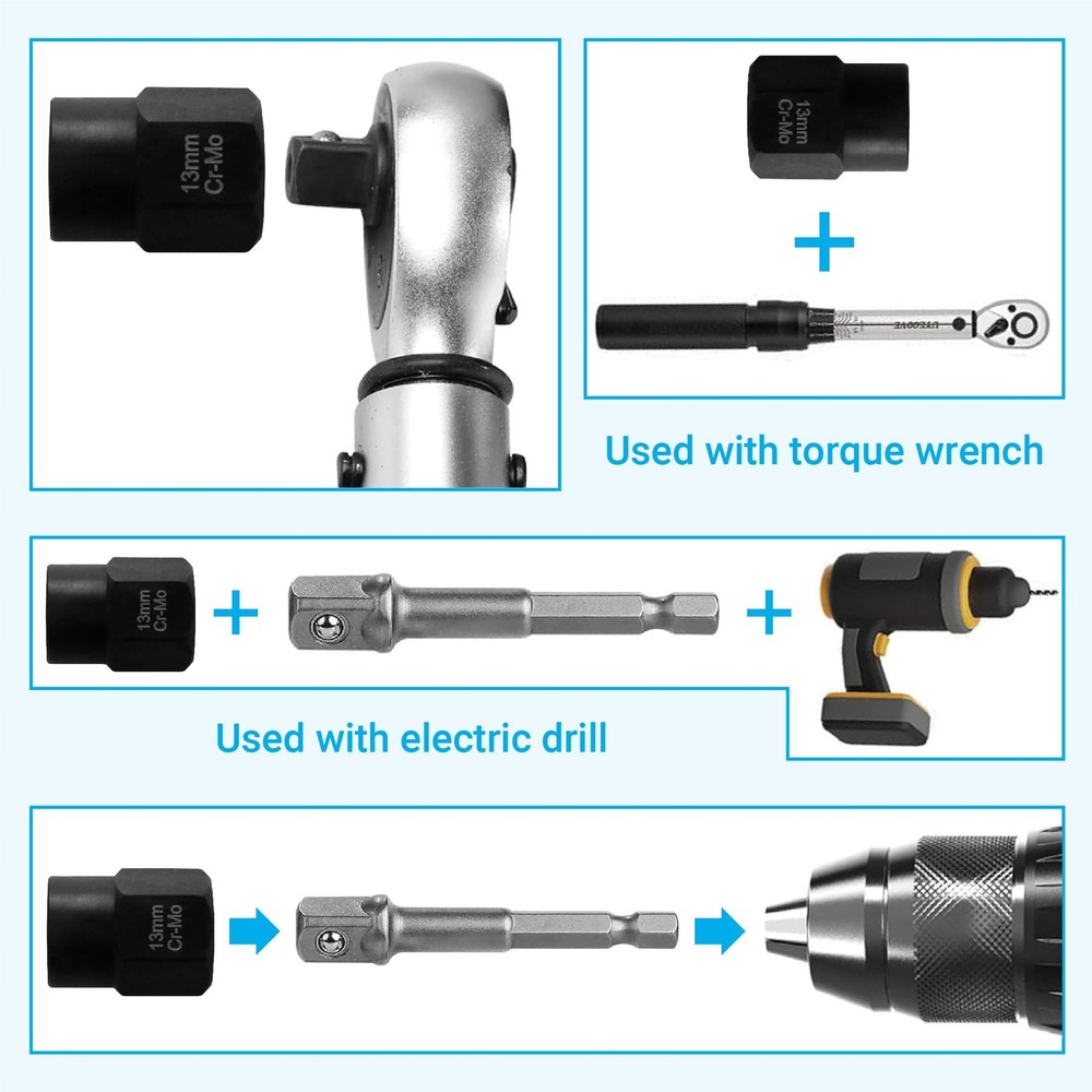 26-Piece Multi-Size Bolt Extractor Set, Spiral Screw Extractor, Bolt Extracto...