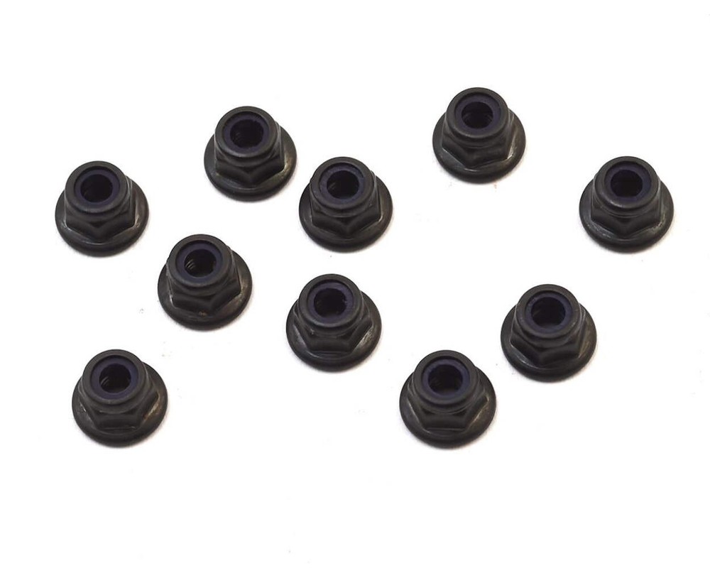 M3 FLANGED LOCKNUTS, BLACK (10PCS) TEAM ASSOCIATED