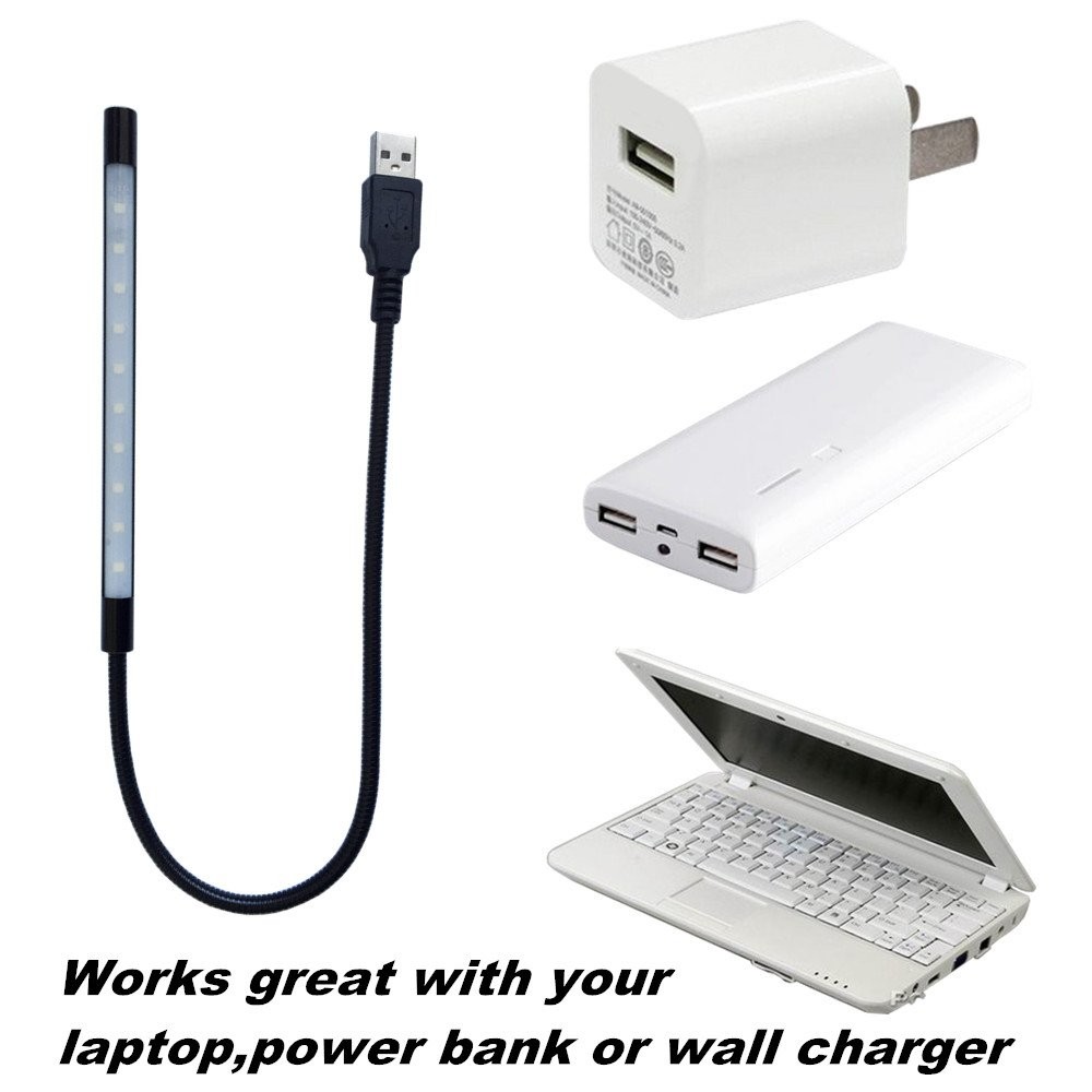 USB LED Keyboard Light with Gooseneck and Touch Dimmer for Laptops