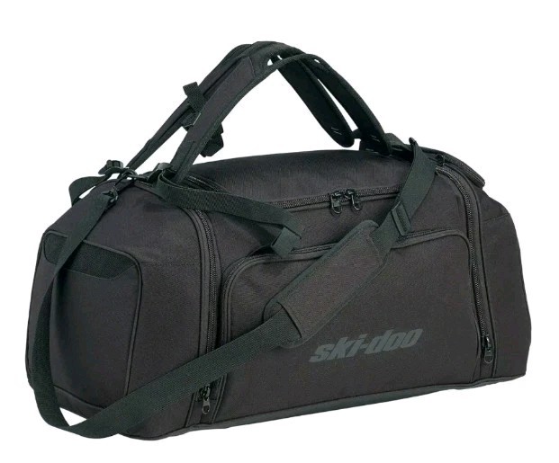 Ski-Doo Black Duffle Gear Backpack Multi Pockets 100% Polyester Still In Plastic