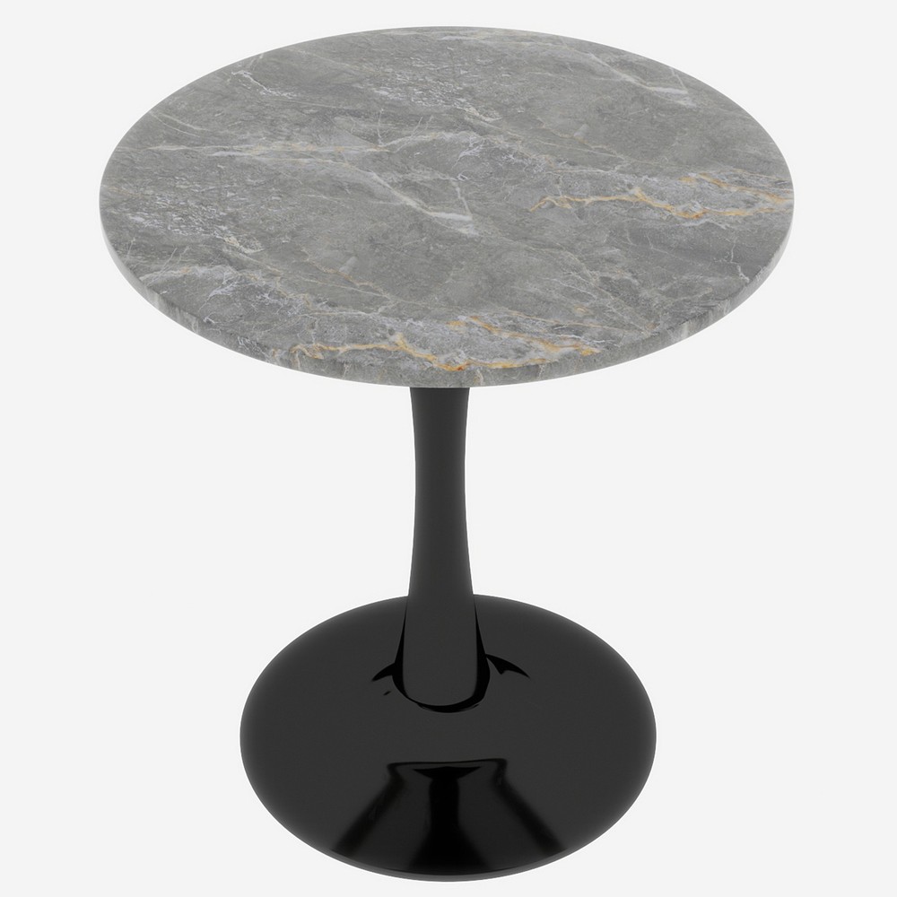 27.6-inch black coffee table, mid-century modern style dining table, accommoda