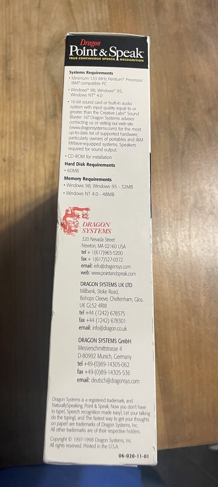 Dragon Point & Speak (Dragon Systems 1998)