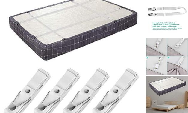 Bed Sheet Holder Straps- Adjustable Fitted Sheet Clips Bed Sheet Fastener