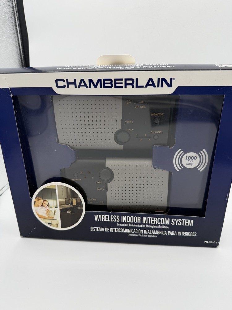 Chamberlain NLS2 Wireless Portable Indoor Intercom-Double Unit READ