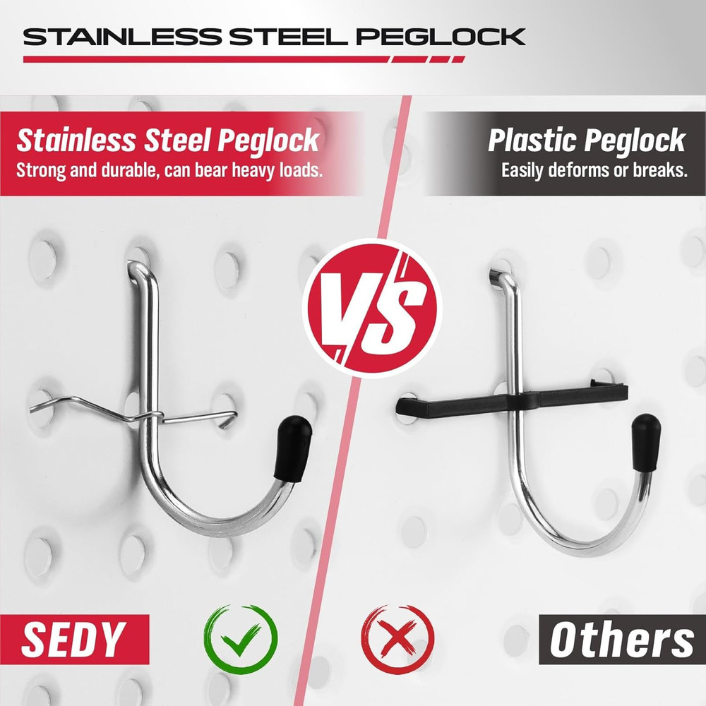 300-Piece Pegboard Hook Set, Pegboard Organizer Accessories for Hanging, Durable