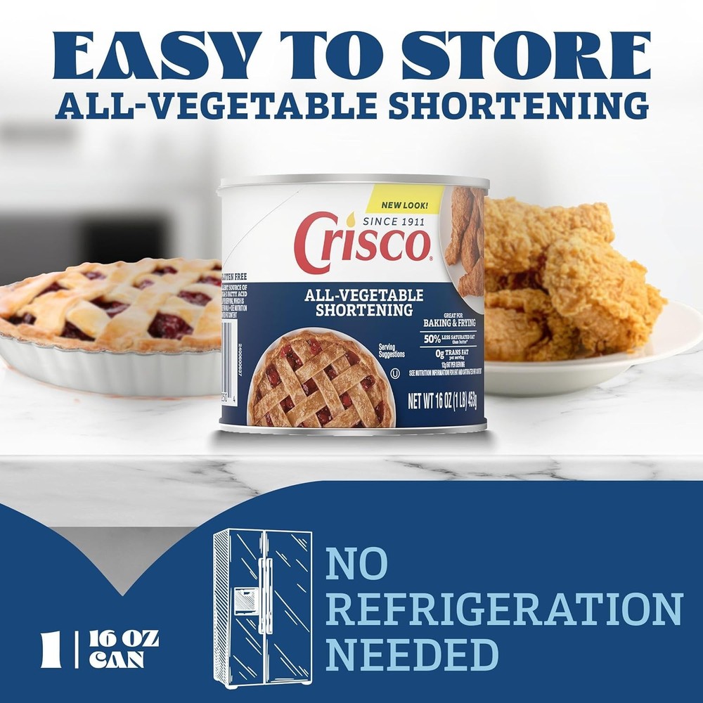 Crisco All-Vegetable Shortening, 16 oz