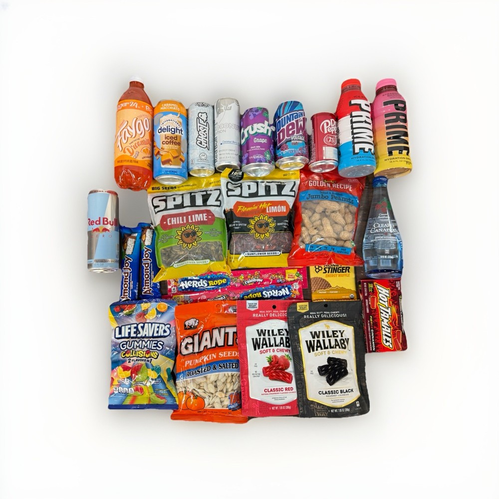 Assorted Snack Variety Gift Box – 20+ Snacks Mixed Dates READ DESCRIPTION