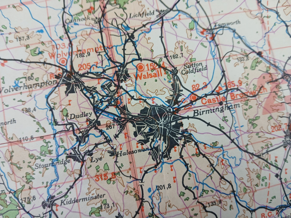 WW2 "RESTRICTED" GERMAN LUFTWAFFE MAP (LIVERPOOL, MANCHESTER, BIRMINGHAM etc)