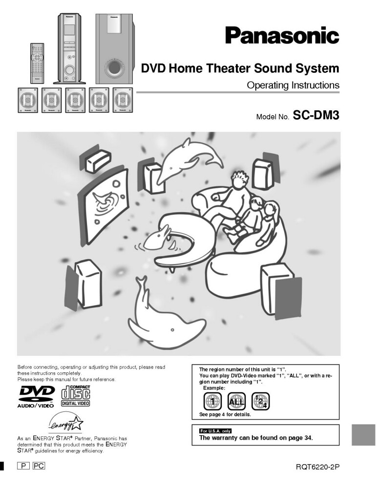 Panasonic SC-DM3 Stereo System Owners Instruction Manual