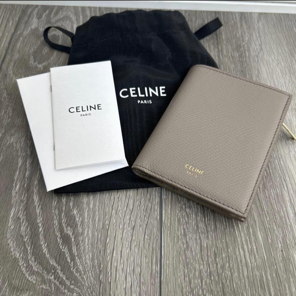 CELINE Two Fold Wallet Gray  Item From Japan
