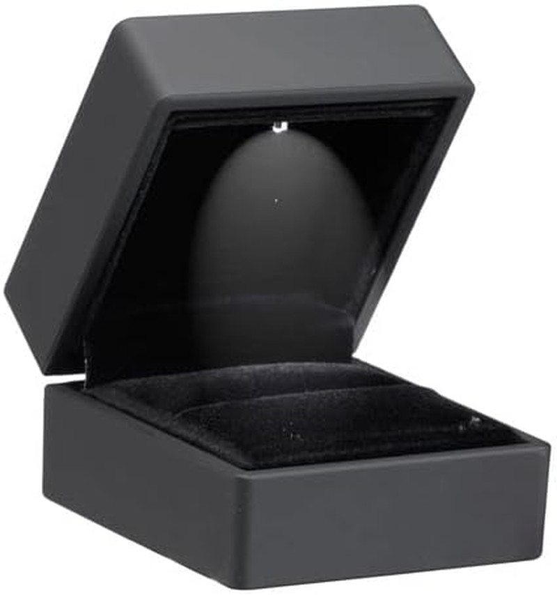 Allure - Luxury Ring Box with LED Light, Square Shaped Elegant Diamond Ring Case