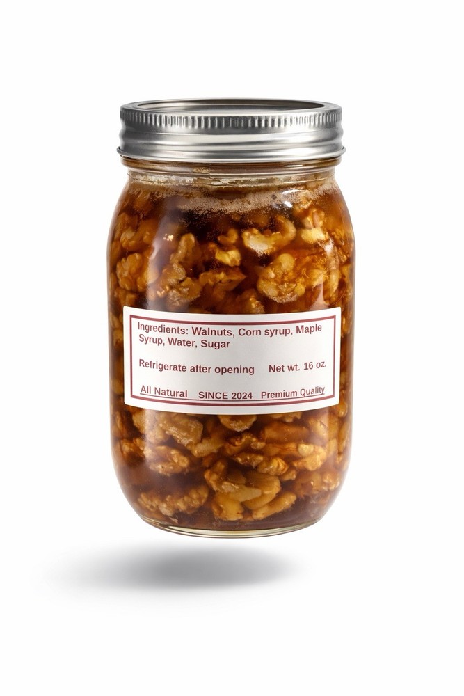 Walnuts In Syrup “Wet Walnuts”. 16 oz