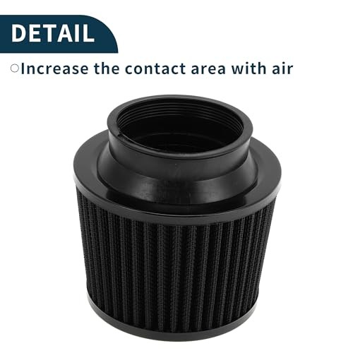 Engine Air Filter 76mm/70mm High Flow Cylinder Clamp-On Cold Air Intake Filter