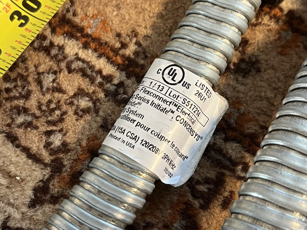 🔌 Allsteel Concensys Panel System Power Harness Cable – Flexible Conduit