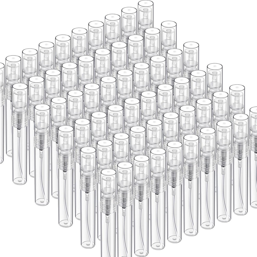 60PCS 5Ml Mini Spray Bottle, Mini Clear Plastic Spray Bottle Empty, Fine Mist Re