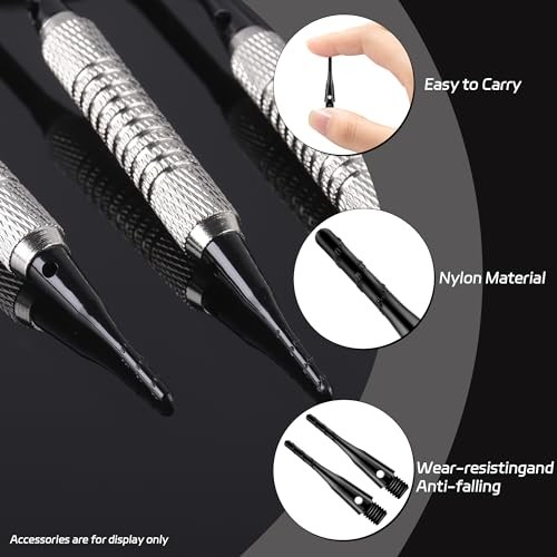 Darts Soft Tip,2BA Thread Soft Tip Dart Point 200 Pack, Plastic Tip Dart