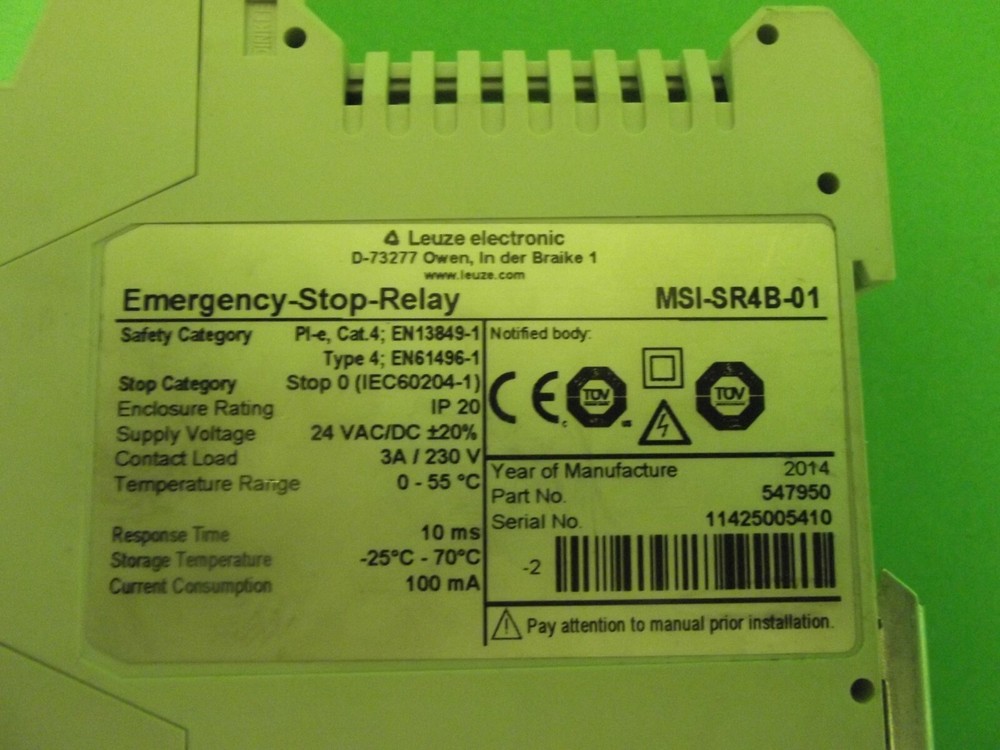 Leuze Electronic EMERGENCY - STOP - RELAY MSI-SR4B-01