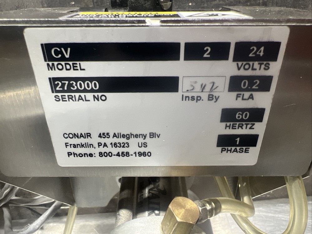 CONAIR material Hopper Isolate Receiver Model CV: Used Surplus. Item ID 4
