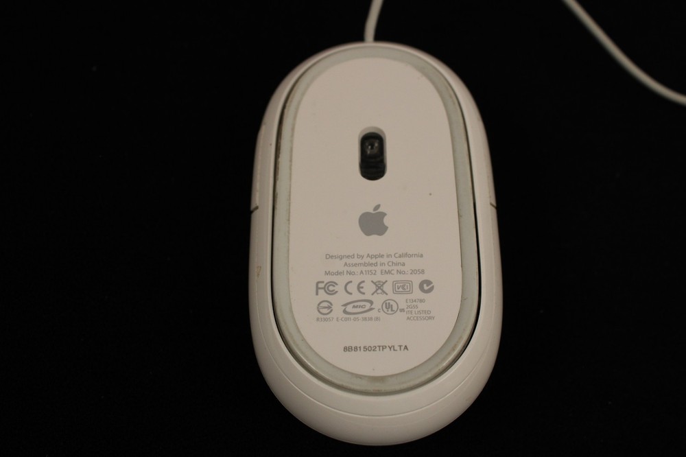 Genuine OEM Apple USB Wired Optical Mouse (A1152) White Tested Working