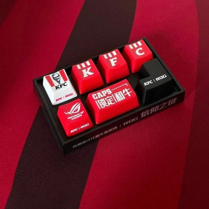 2025 KFC ROG Keyboard KeyCap Replace Completed Set 6 PCS NIP