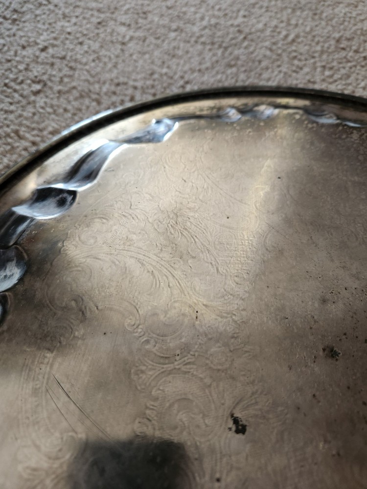 Vintage Empress 14" Diameter Silver Plated Tray