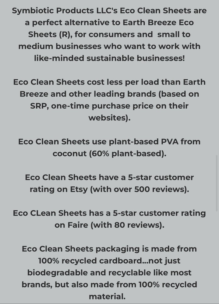 Eco Clean Laundry Sheets 50 Pack = 100 Loads | Zero Waste Plastic-Free Detergent