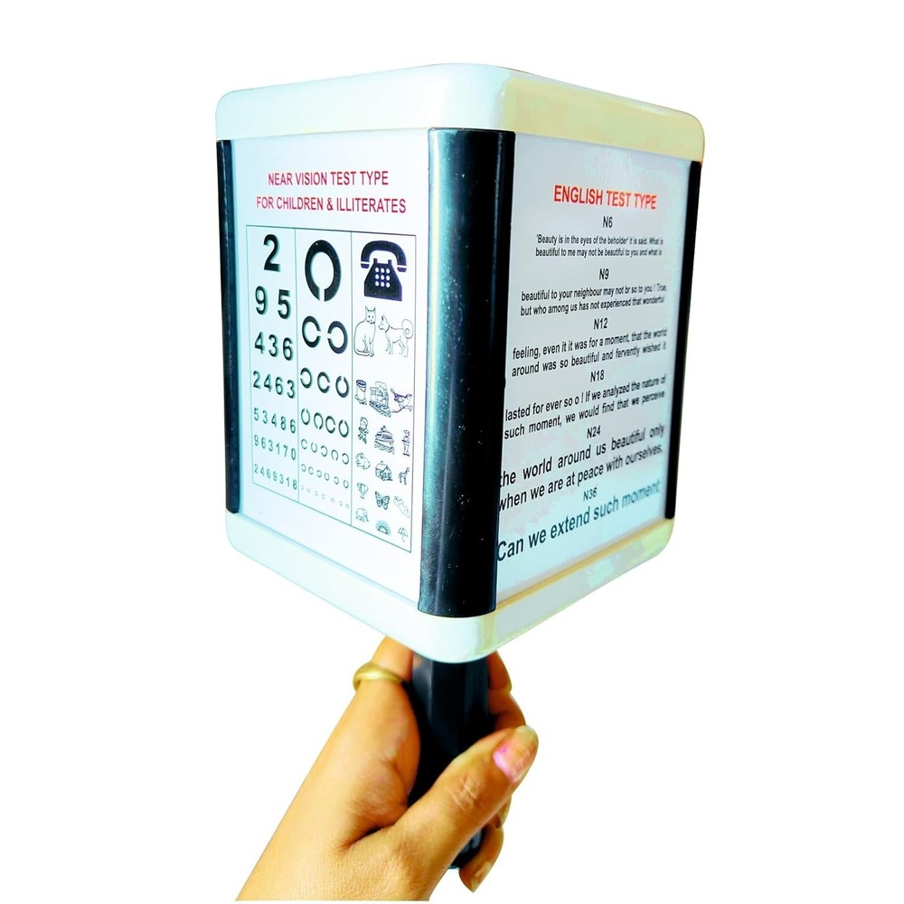 LED Light Near Vision Drum | Eye Testing Chart, Vision Eye Testing Drum In Black
