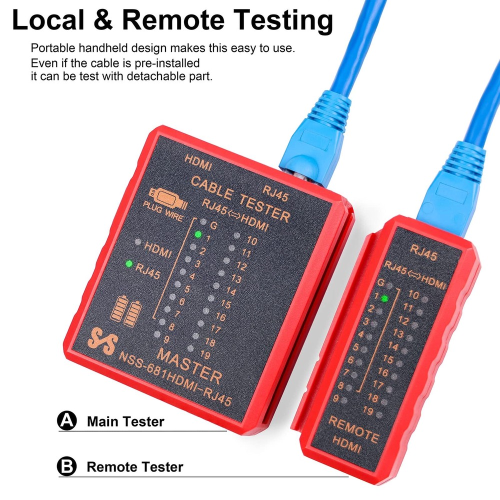 Hdmi Tester Portable High Definition Network Cable Tester Checker