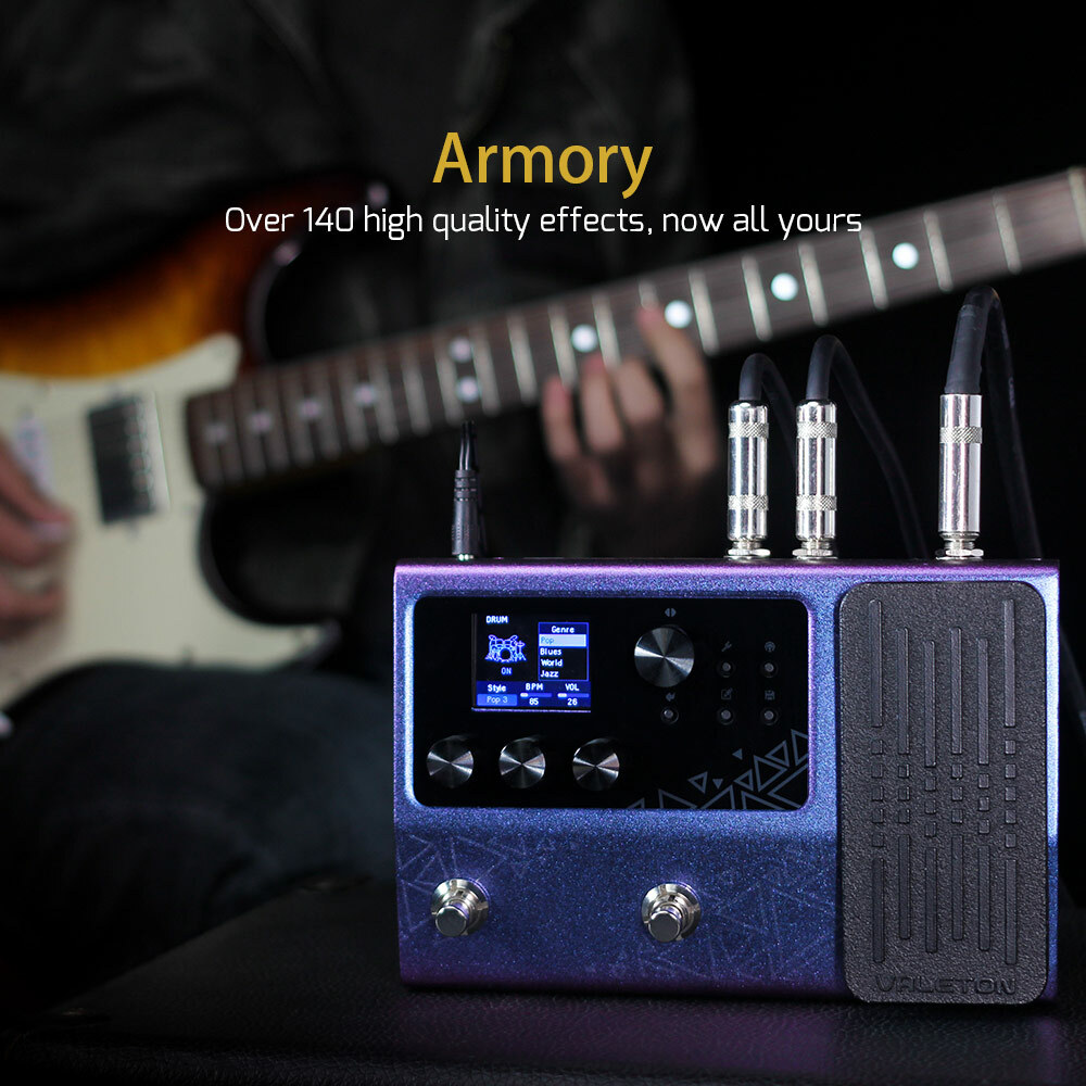 Valeton Multi Guitar Effects Processor 140 Built in Effects Expression Pedal