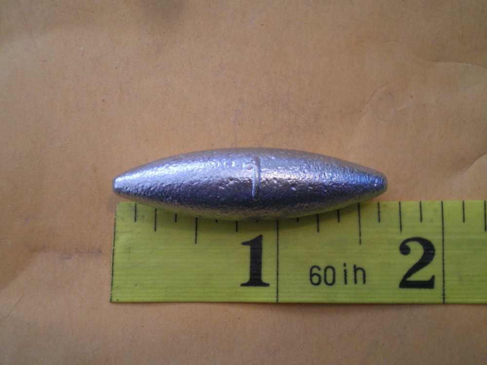 50 SLENDER SHAPE LURE BODIES/SLIP SINKER 1 OZ. "MAKE SPINNERS"