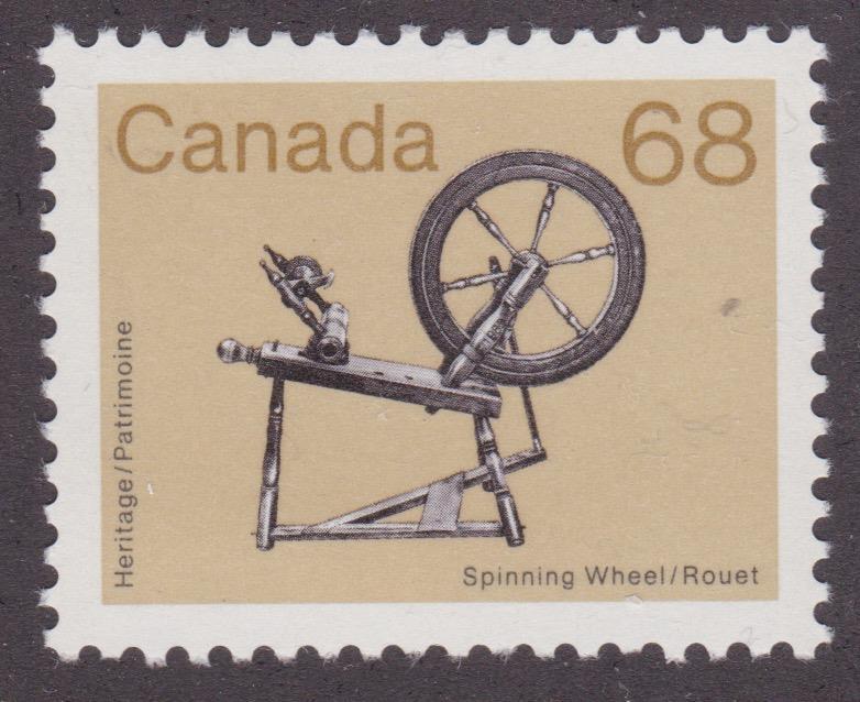 Canada 1985 Medium-Value Artifact Definitive #933 (spinning wheel) - MNH