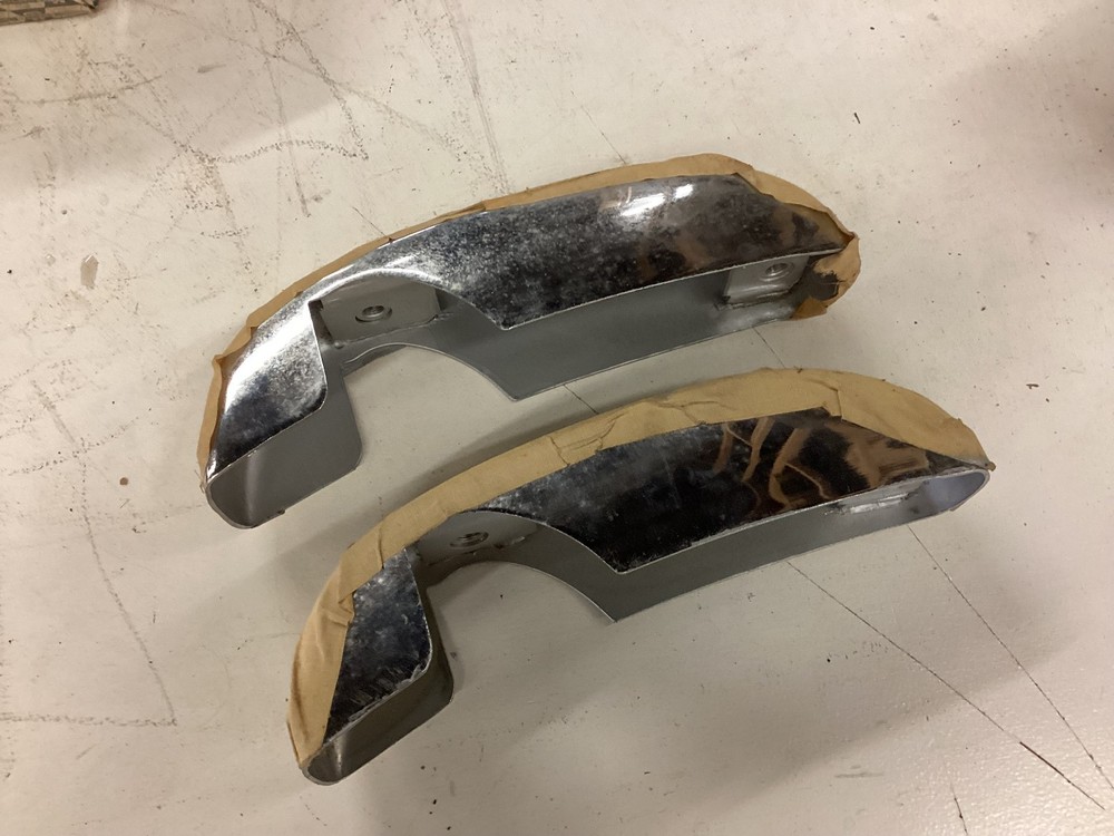 NOS Pair Triumph TR3A Front Bumper Guards 703047