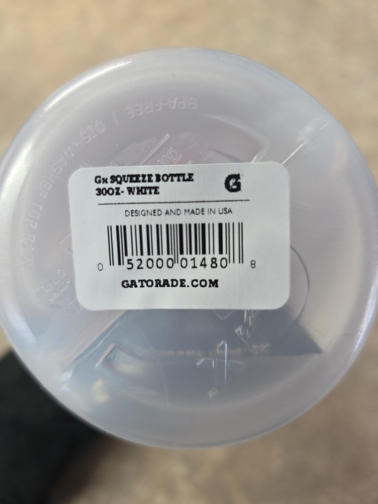 Gatorade Gx Hydration System Non-Slip 30oz Squeeze Water Bottle White