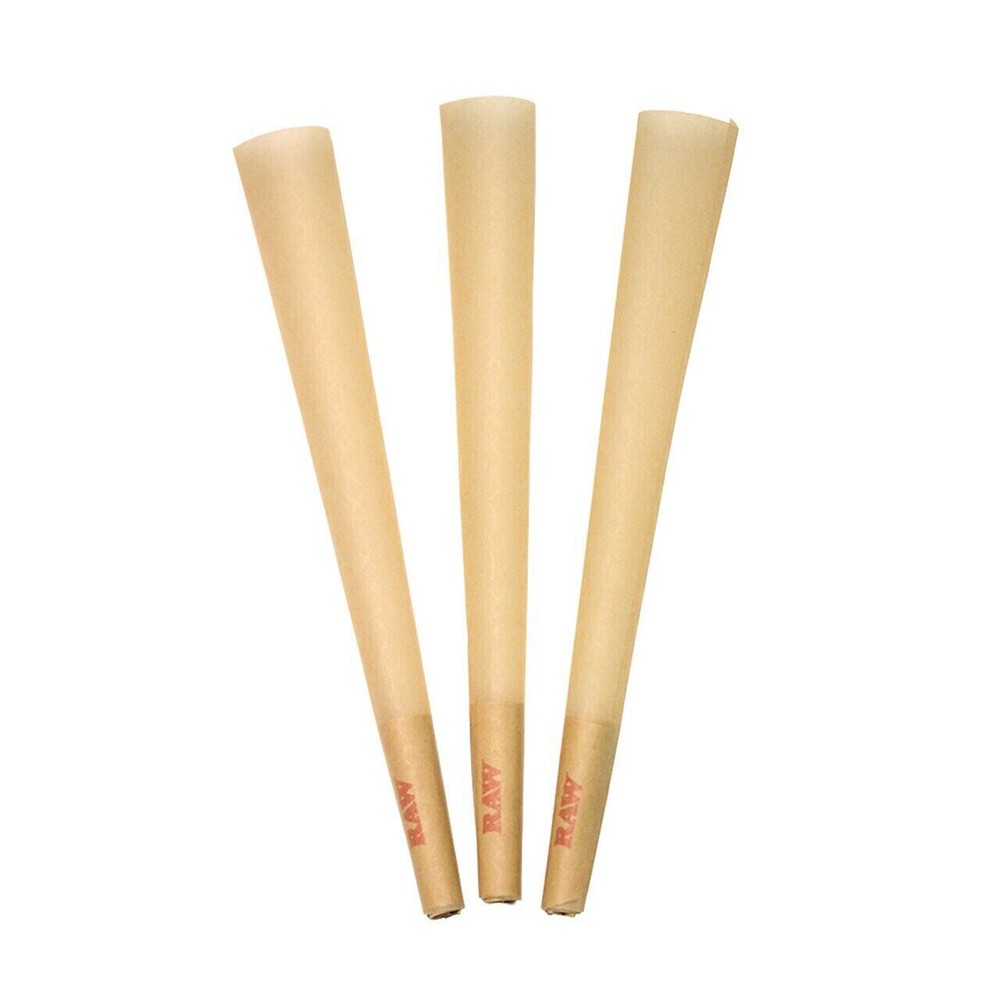 Authentic Raw Classic 98mm Cones w/Filter tips pre rolled 200 CONE + LIGHTER
