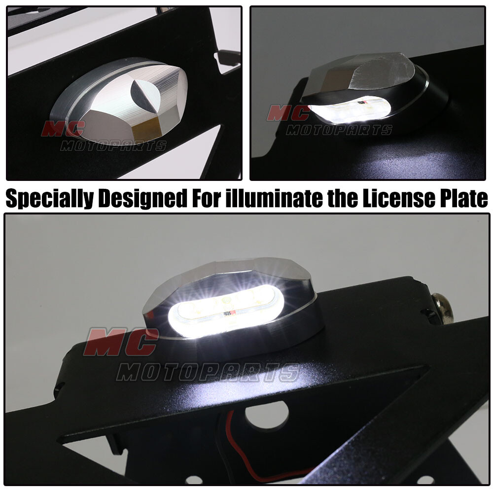White LED Tail Tidy Small Number Plate Bracket Light