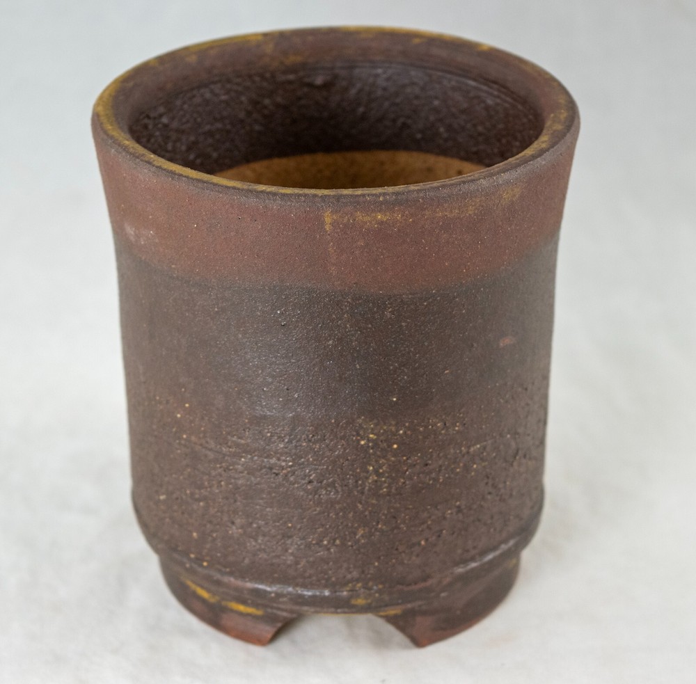 Japanese Unique Rustic Handmade Cactus & Succulent Pot + Mesh 4.75"x 4.75"x 5"