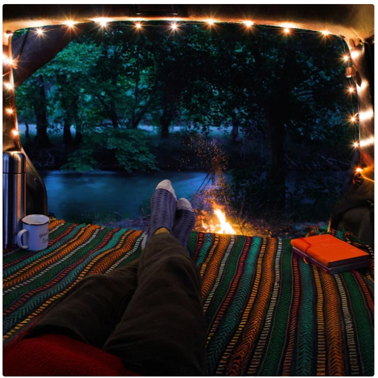 2 Pack Camping String Lights Rechargeable,30 FT Camping Lights String Waterproof