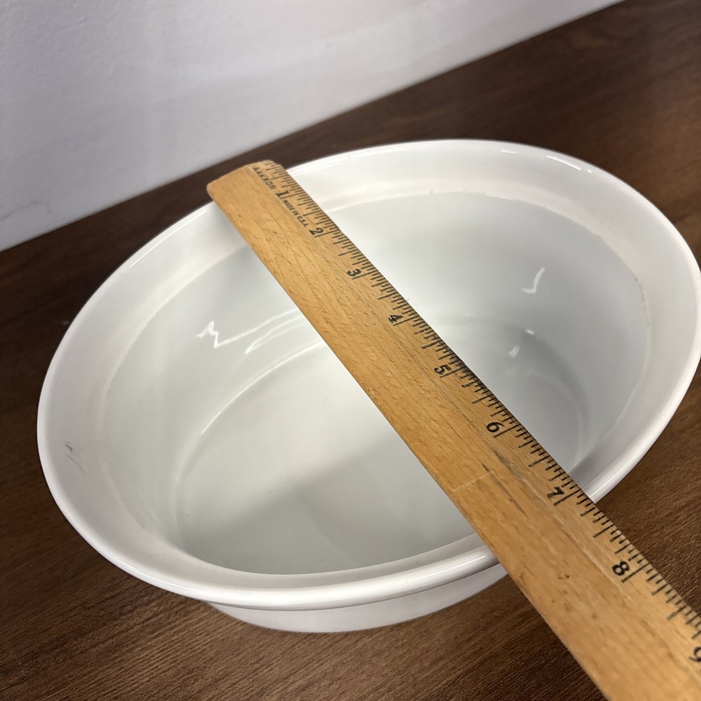 Farberware White Porcelain Quail Themed Covered Baking Dish