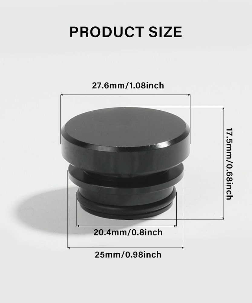 YAKEFLY Universal Cigarette Lighter Plug Cover,Aluminum black