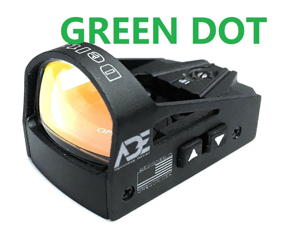 Ade Advanced Optics RD3-012G Delta GREEN Dot Reflex Sight For Handgun-6MOA