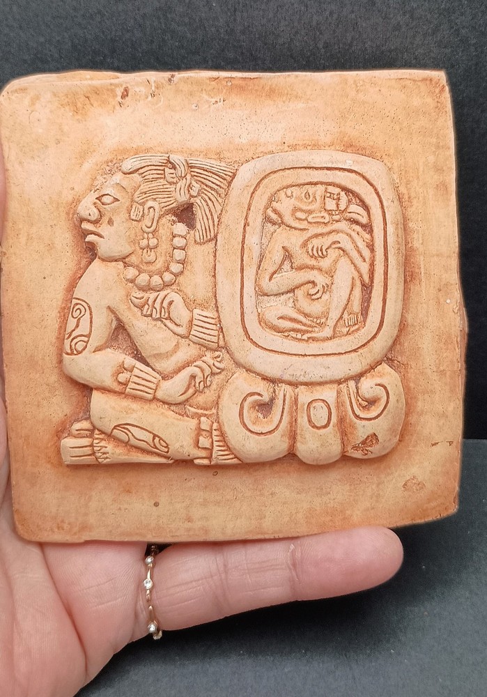 Mayan Ceramic Clay Tile Home Decor.