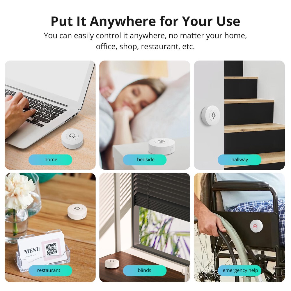 3 PACK SONOFF Smart Button Switch, Requires Zigbee Hub,for Smart Home Controller