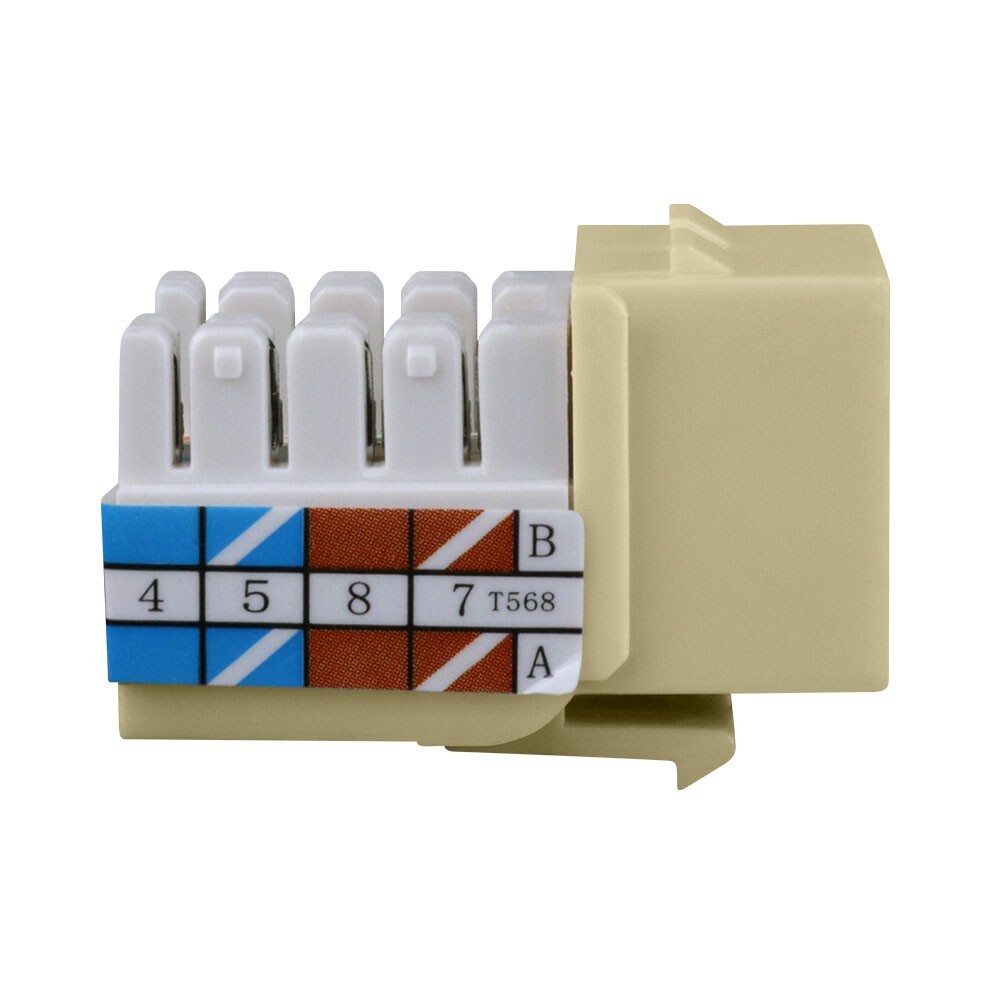 Construct Pro Cat6 (RJ-45) Keystone Jack (Ivory)