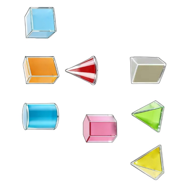 8Pcs Plastic Geometric Shape Models For Kids Learning And Spatial Thinking