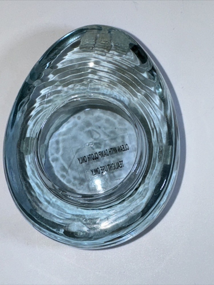 Glass Easter Egg Shaped Tea Light Holders
