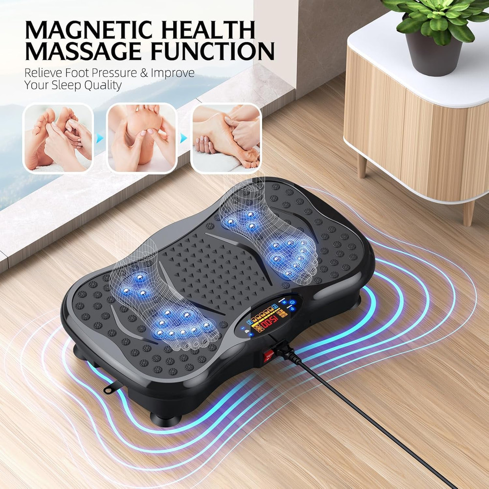 Vibration Plate Exercise Machine, Lymphatic Drainage, 330Lbs Max User Weight