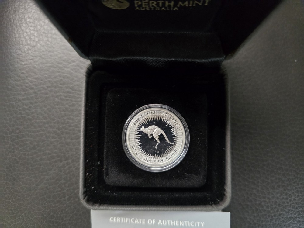 2016 1/4oz Silver Proof Australian Kangaroo Coin.